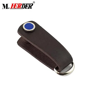 Manufacture wholesale cheap hot sell leather key holder smart organizer customizer size