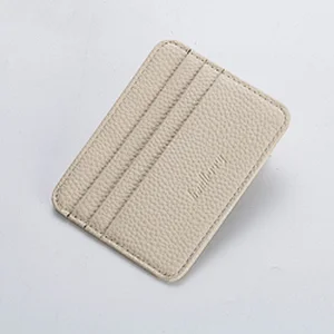 China wholesale top grain leather unisex RFID blocking credit card holder wallet