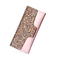 Superior Quality Factory Manufacturer female clutch wallet luxury bling bling women purse wallet