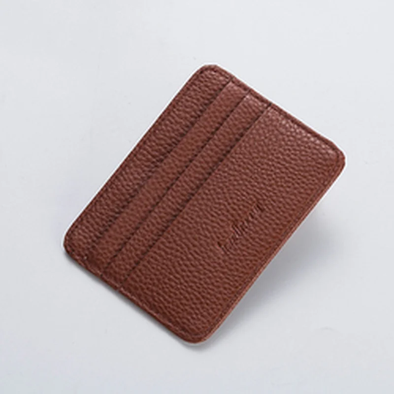 China wholesale top grain leather unisex RFID blocking credit card holder wallet