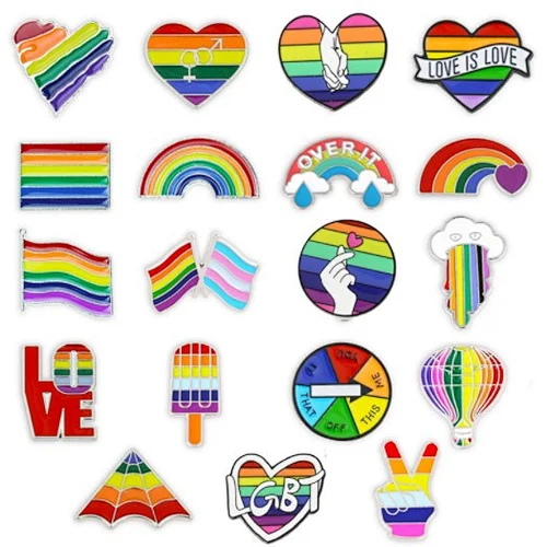 rainbow lapel pin