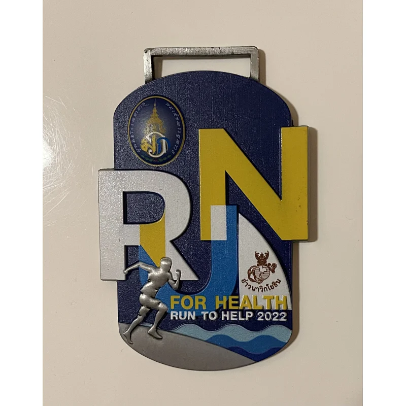 3D UV printing medal with raised medal design customer coin