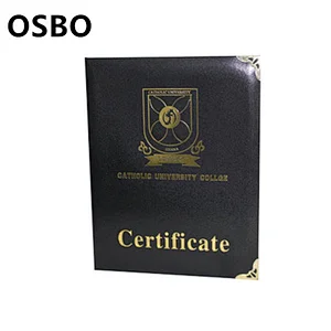 PU Custom Diploma Certificate Cover