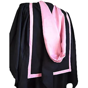 OEM UK style master style matte black graduation hood  and cloak