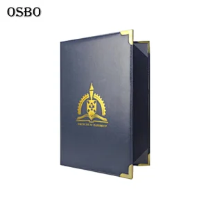 A4 Size Leather File Certificate Holder