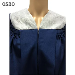 Tops quality adult church choir gown clergy robes embroidery