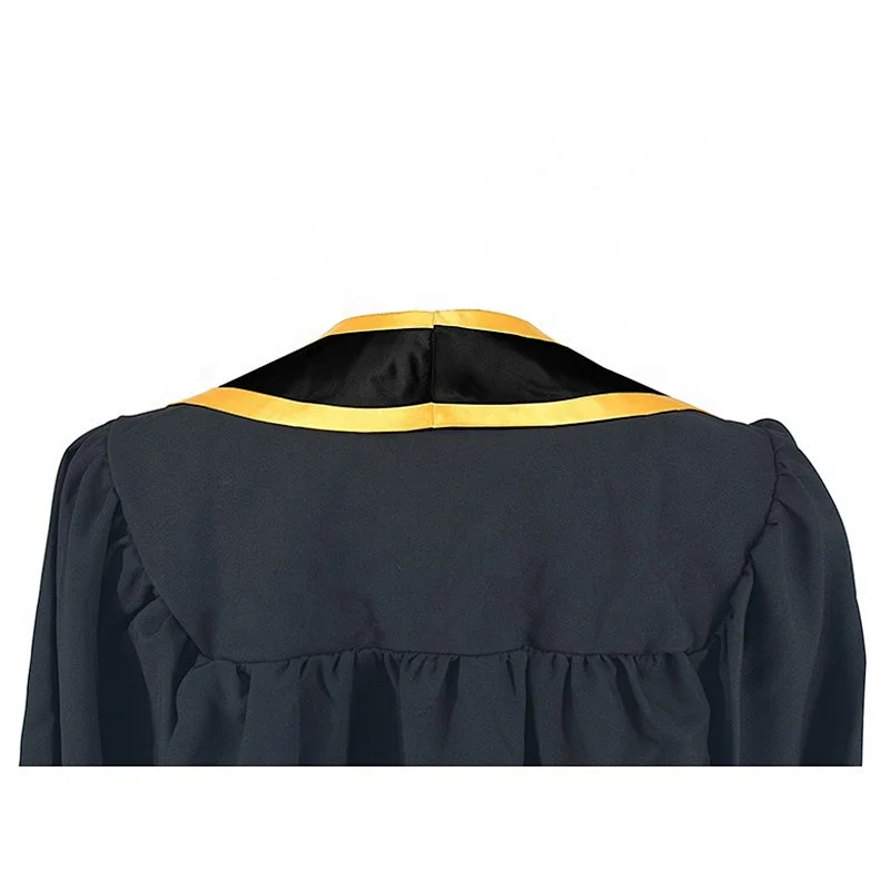 Hot sell Golden With Black Graduation stole and Sash for adult