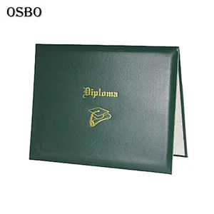 Low Price Best Selling Pu Leather Certificate Holder Diploma Cover