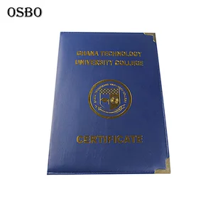 Custom Graduation Diploma Cover A4 Leather Certificate Folder Holder