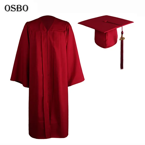 2019 Maroon Wholesale University Academic College Graduation Gown Set