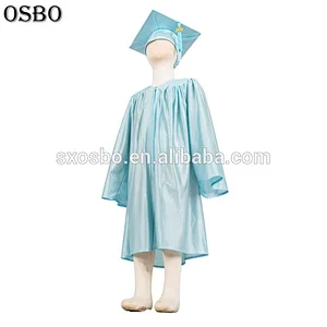 Wholesale customized shiny polyester graduation gown for student