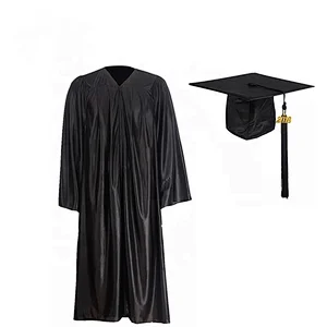 Maroon Shiny Children Graduation Gown