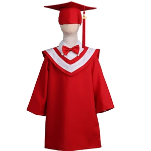 2019 Hot design colorful graduation gown children with graduation cap and bowknot