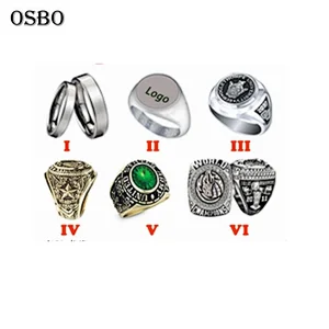 High quality custom design jewelry ring popular graduation gold ring