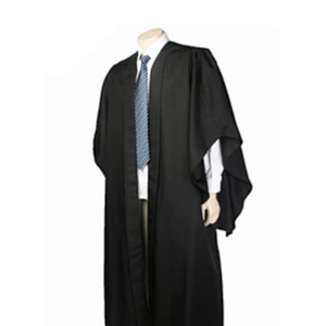 Customized High Quality UK Latest Design College Black Graduation Gown