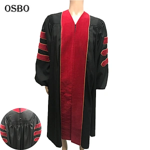 Custom design college uniform gown high school doctoral graduation gowns