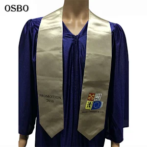 Oem Factory Manufacturer Trim University Graduation Stole With Slanted End