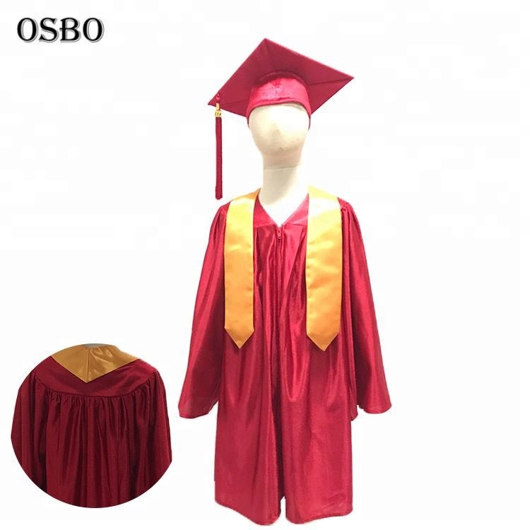 Child Matte Red Graduation Gown - Preschool & Kindergarten Gowns –  Graduation Cap and Gown