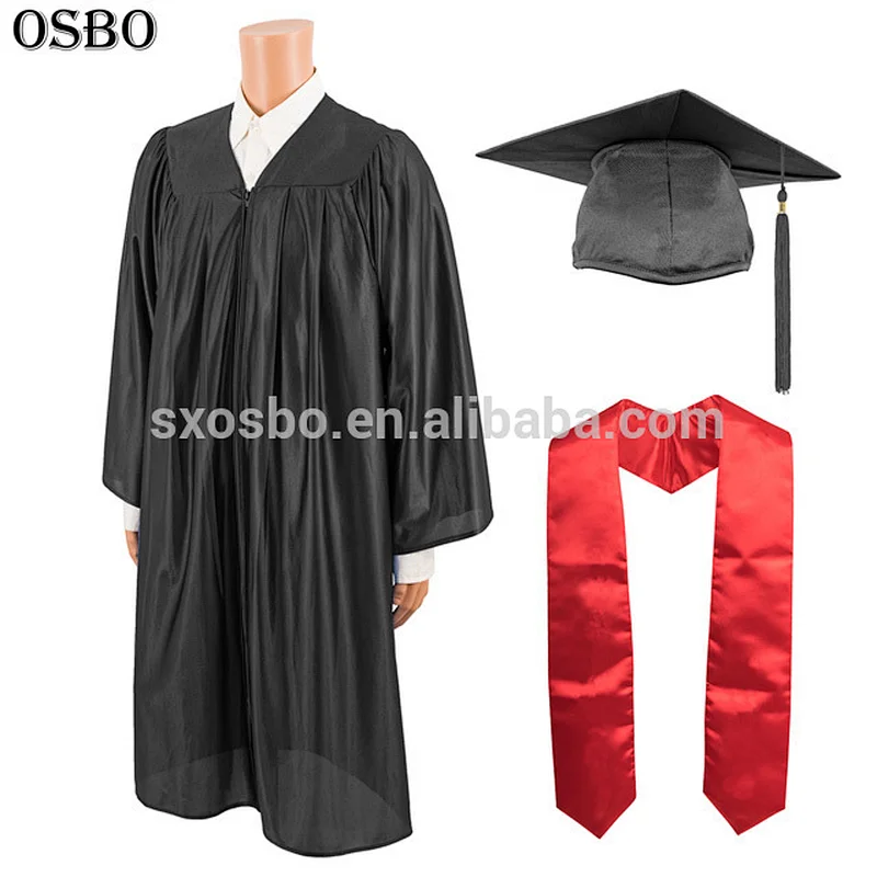 US Style Bachelor Black Graduation Gown