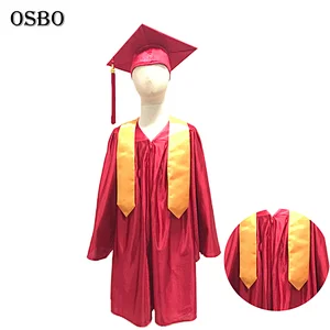Wholesale customized elementary children graduation gown and cap