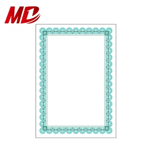 A4 size 210*297mm Lined Texture Art Paper Completion Certificate Printing in Hangzhou