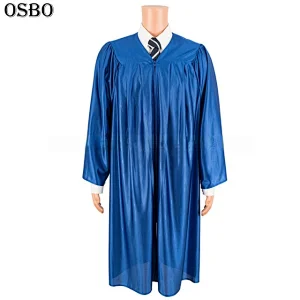 factory direct sale Wholesale customized graduation gown shiny polyester for student