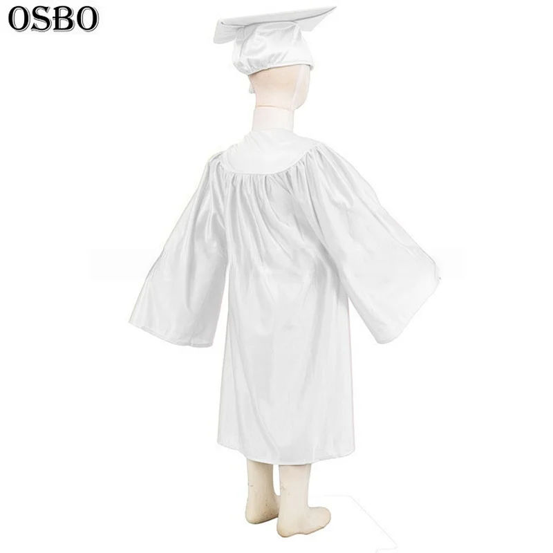 New High Quality Matte Fabric Children's Graduation Caps and Gowns Set for Sale
