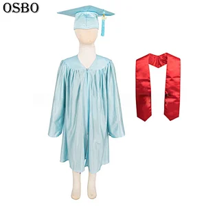 Wholesale customized shiny polyester graduation gown for student