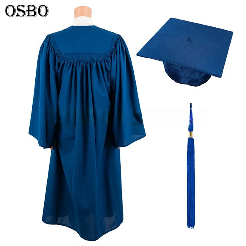 New Fashion 100% Polyester Graduation Gown With Cap