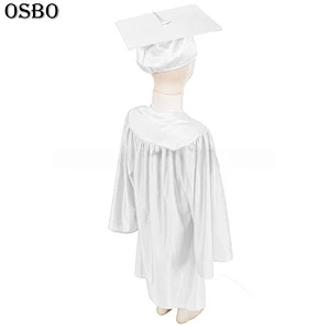 New High Quality Matte Fabric Children's Graduation Caps and Gowns Set for Sale