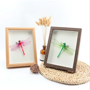 white wooden display window box picture frames