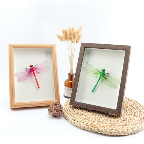 white wooden display window box picture frames
