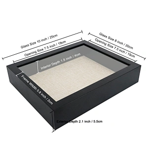 high quality deep wooden photo box frame home decor decoration picture frame standing photo frame with medal awards