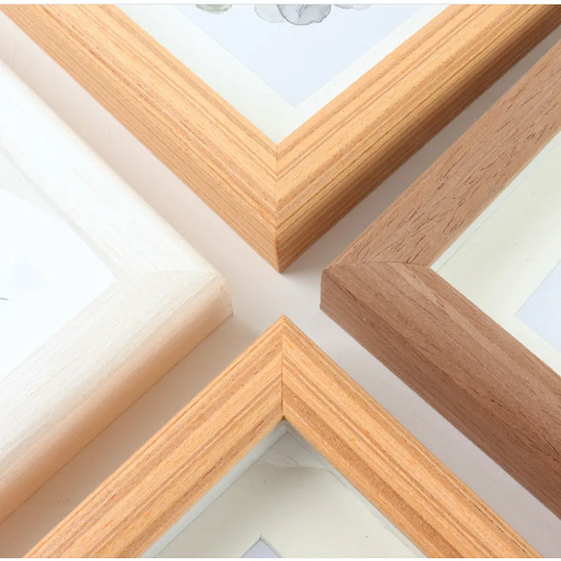 white wooden display window box picture frames