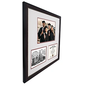 Classic US Style Three Documents Certificate Diploma Graduation Picture Frame