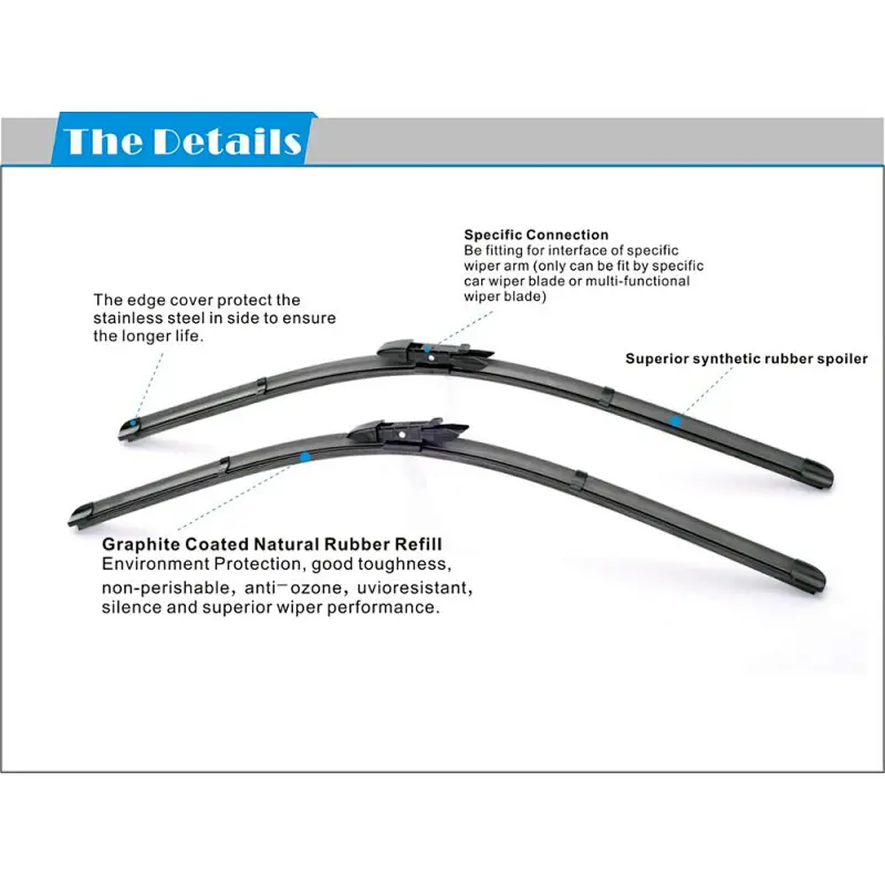BOSOKO AC50 Soft Windshield Wiper Blade FOR BMW 5 Series