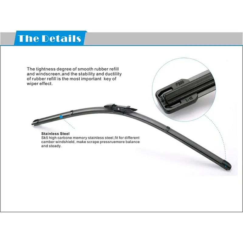 BOSOKO AC50 Soft Windshield Wiper Blade FOR BMW 5 Series