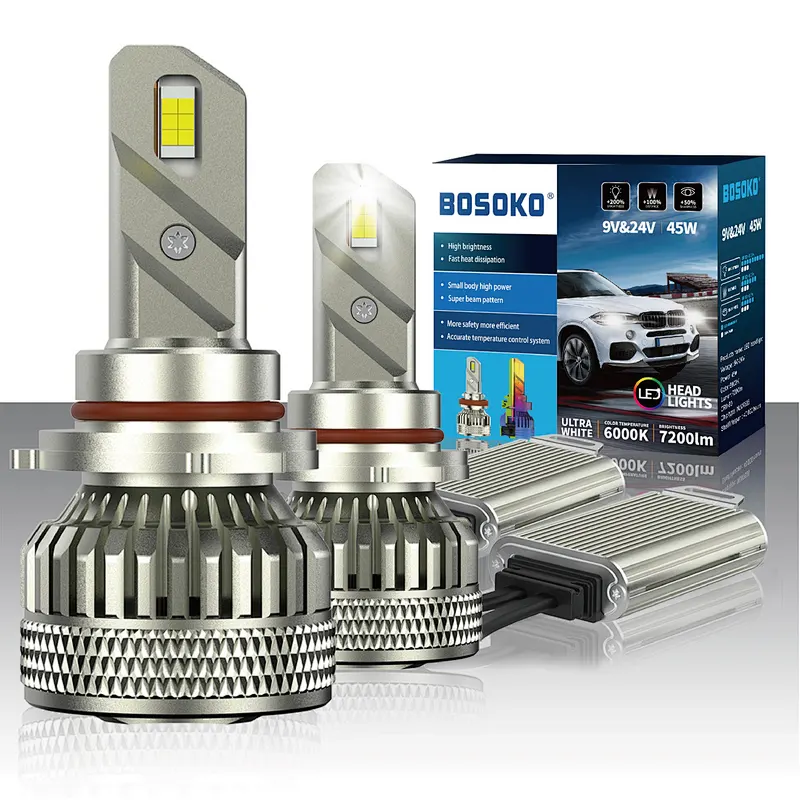 BOSOKO 45W 9005 Led Lights For Car with canbus