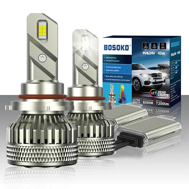 BOSOKO 45W 9006 Led Lights For Car with canbus