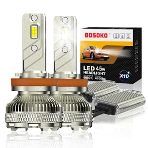BOSOKO X10 系列 H11 LED 大灯汽车 LED 灯泡