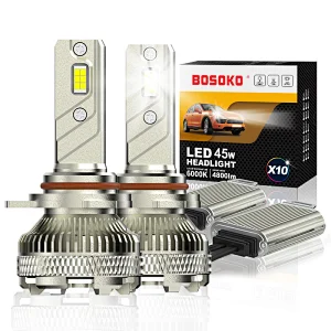 BOSOKO X10 系列 9012 汽车 LED 大灯 45W 6800 LM 汽车 LED 灯泡