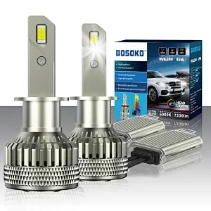 BOSOKO 45W H1 Led Lights For Car with canbus