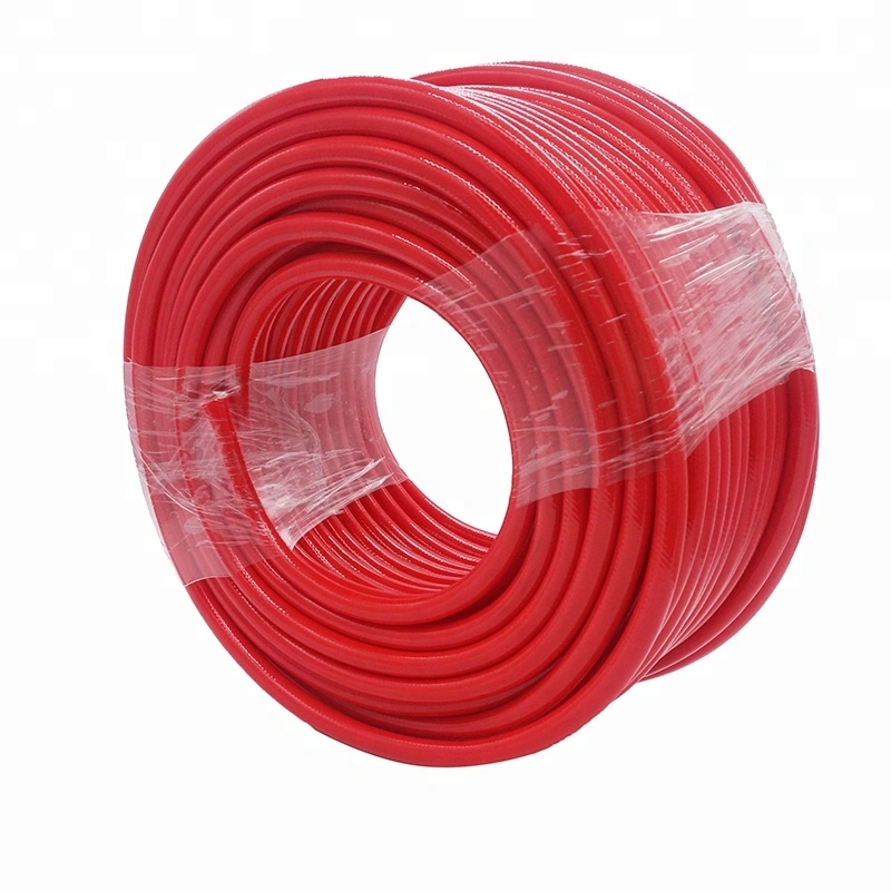 Red PVC Reinforced garden hose with line