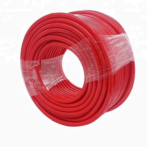 Red PVC Reinforced garden hose with line