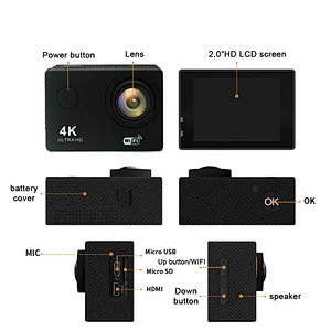 4K运动相机具有Wifi功能
