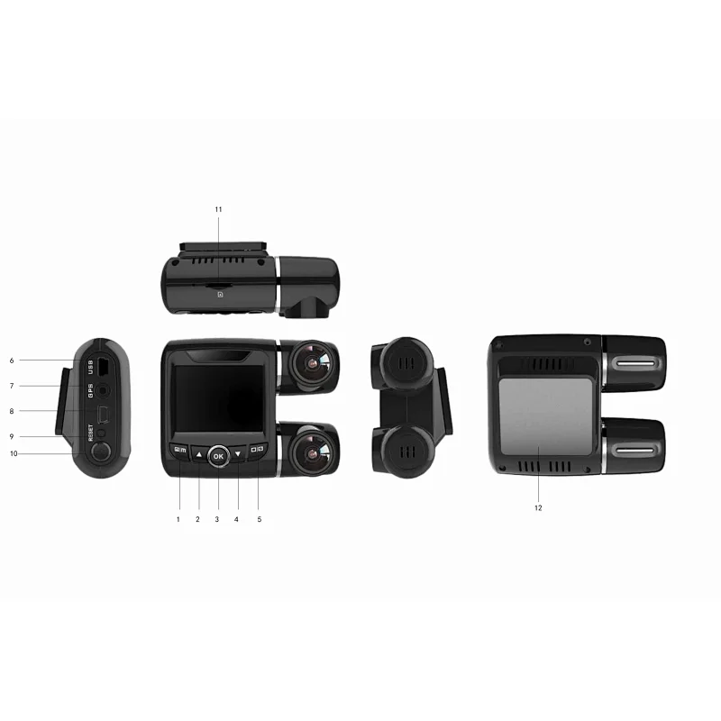 2.0英寸双1080p前后1080p车载记录仪