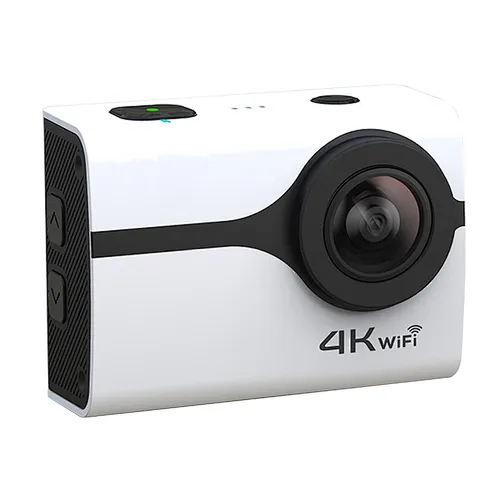 Real 4K action camera with fisheye lens