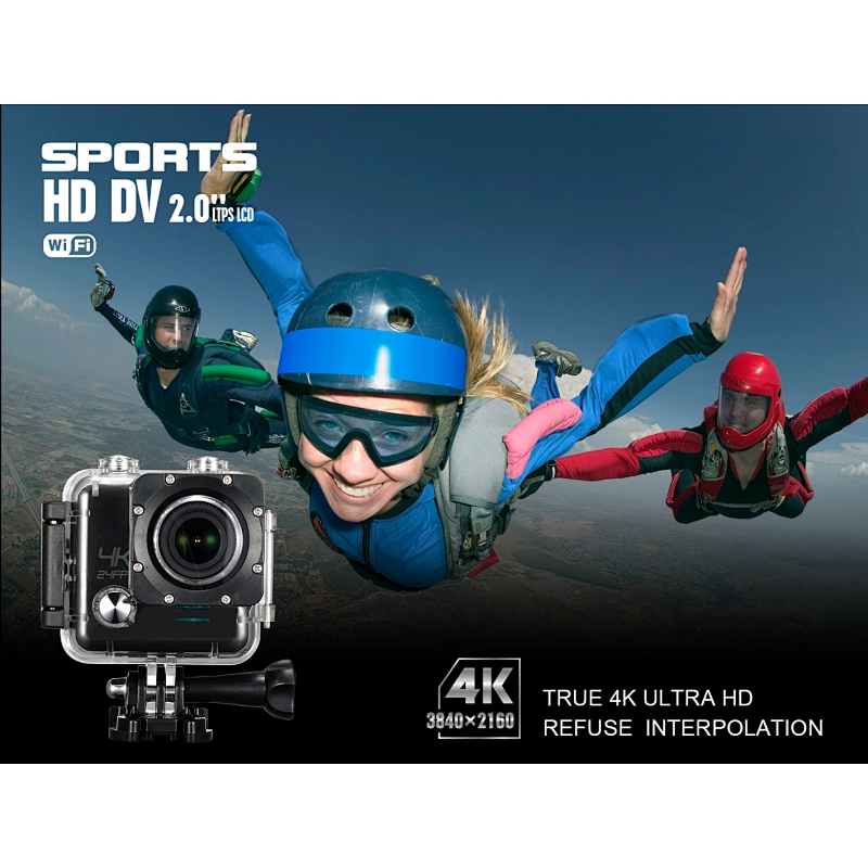 2,0-дюймовый экран 4K экшн-камера