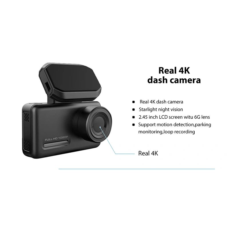 2,45 Zoll echte 4K-Autokamera mit Magnetanschluss
