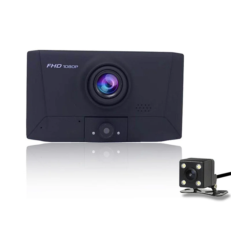 三镜头4.0英寸FHD 1080P仪表摄像头，带IPS显示屏